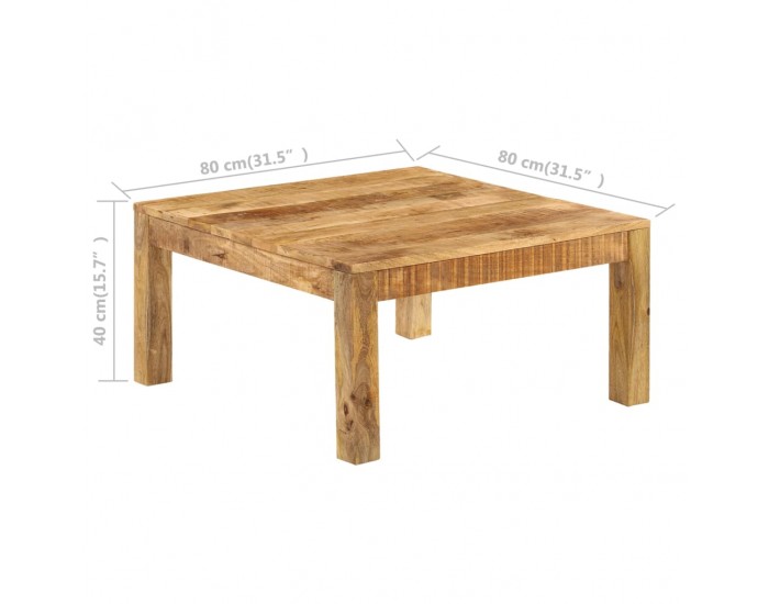 Sonata H Маса за кафе, 80x80x40 см, мангово дърво масив