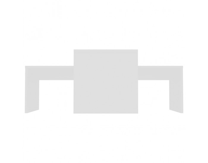 Sonata H Комплект маси за кафе, бял, 100x48x40 см, инженерно дърво