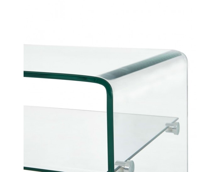 Sonata H Маса за кафе, прозрачна, 98x45x31 см, закалено стъкло