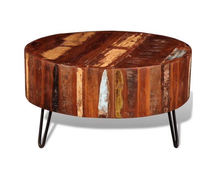 Sonata H Маса за кафе, кръгла, масивно регенерирано дърво