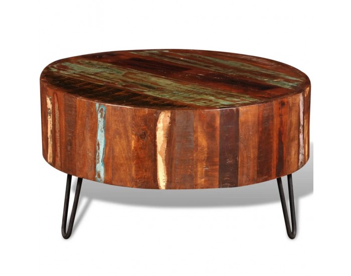 Sonata H Маса за кафе, кръгла, масивно регенерирано дърво