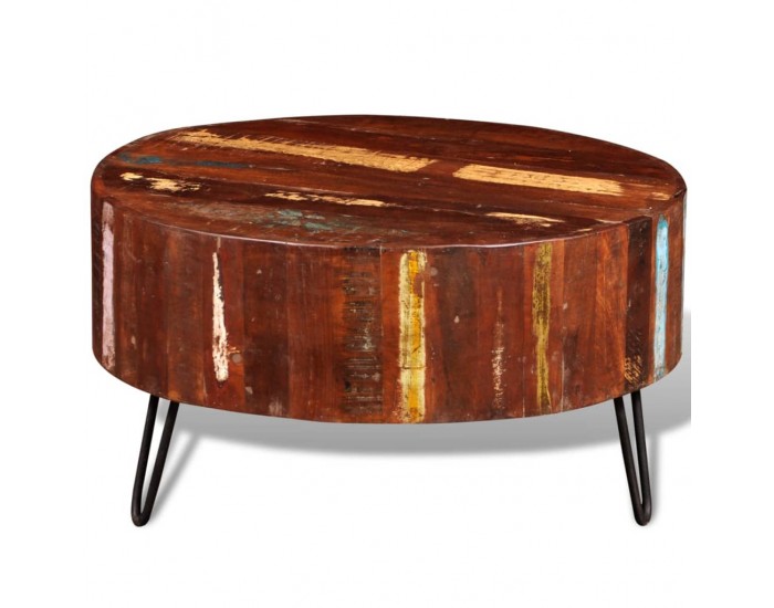 Sonata H Маса за кафе, кръгла, масивно регенерирано дърво