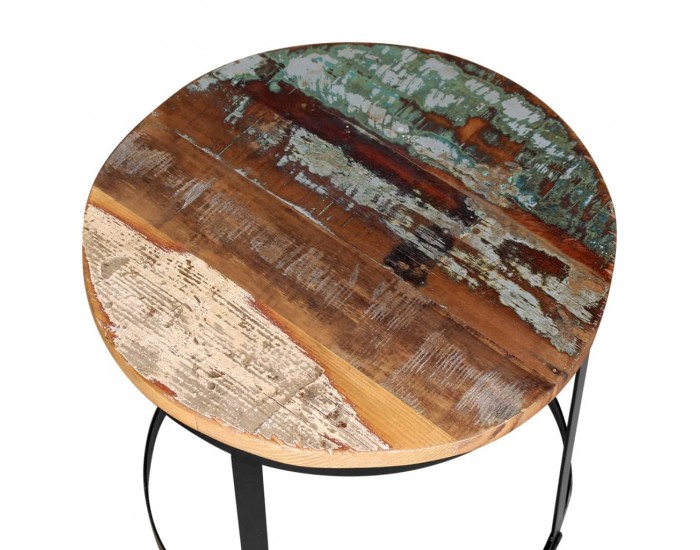 Sonata H Комплект от две маси за кафе, регенерирано дърво масив, 40/50cм