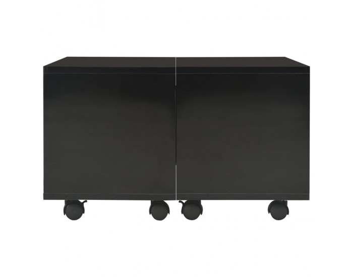 Sonata H Маса за кафе, черен гланц, 60x60x35 см, инженерно дърво