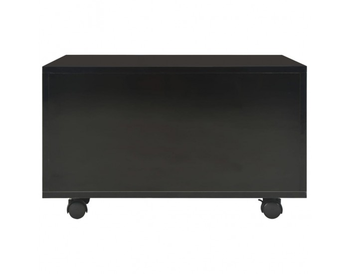 Sonata H Маса за кафе, черен гланц, 60x60x35 см, инженерно дърво