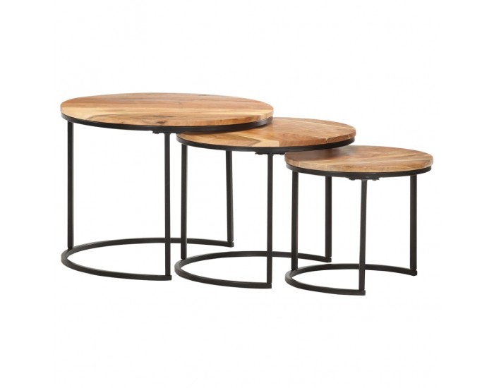 Sonata H Стифиращи маси, 3 бр, акация масив