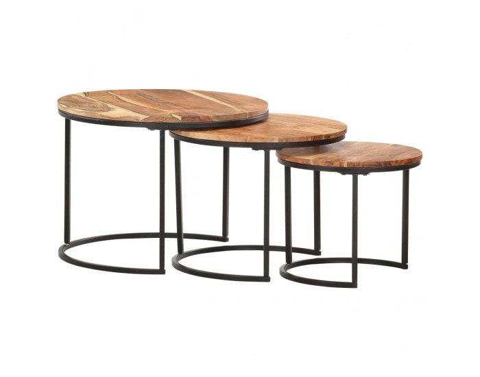 Sonata H Стифиращи маси, 3 бр, акация масив