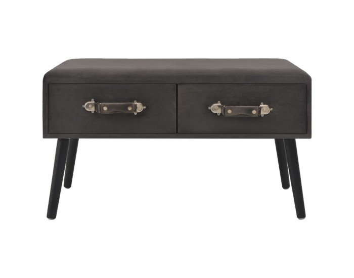 Sonata H Маса за кафе, сива, 80x40x46 см, кадифе