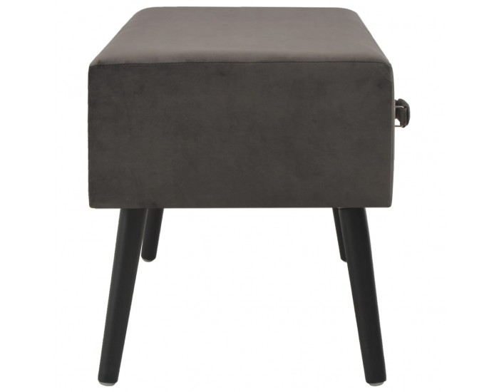 Sonata H Маса за кафе, сива, 80x40x46 см, кадифе