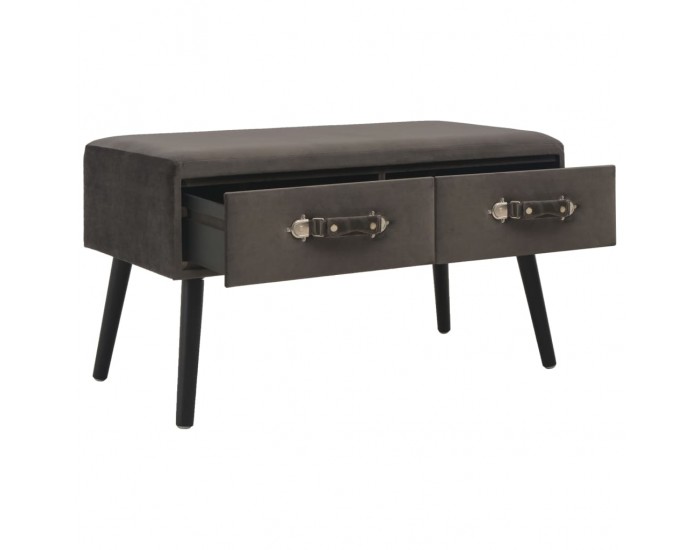 Sonata H Маса за кафе, сива, 80x40x46 см, кадифе