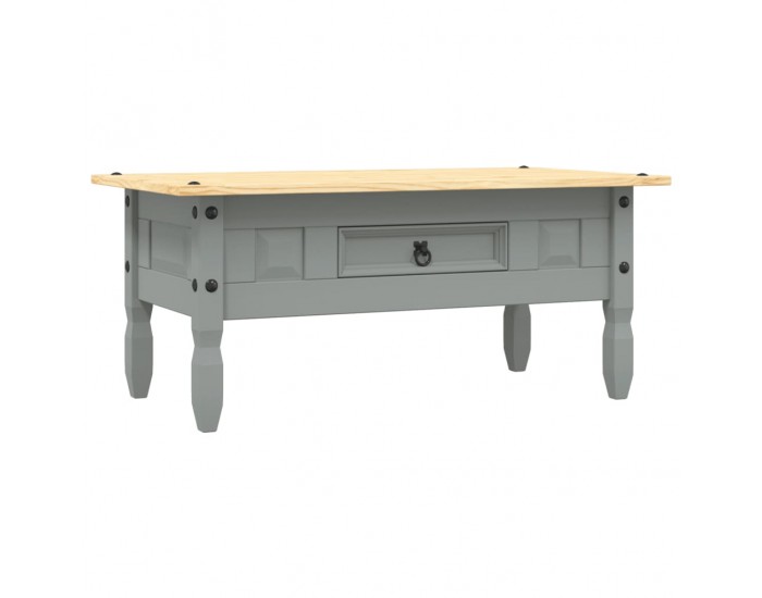 Sonata H Маса за кафе, мексикански бор, стил Корона, сива, 100x55x44 cм