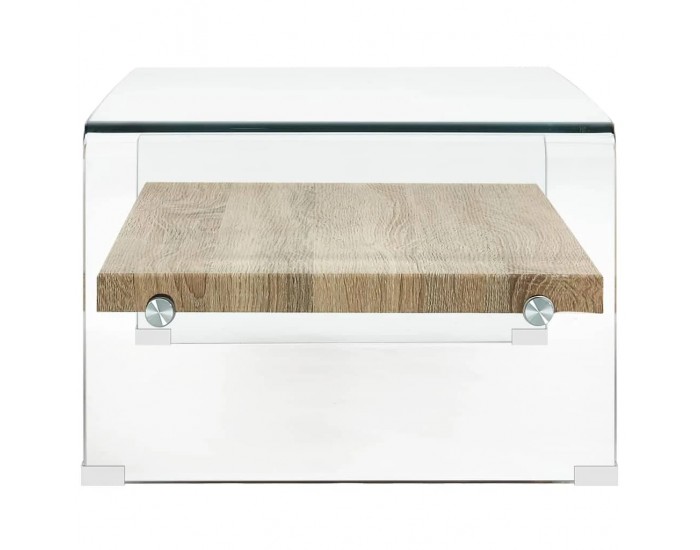 Sonata H Маса за кафе, прозрачна, 98x45x31 см, закалено стъкло