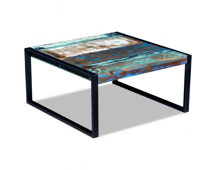 Sonata H Маса за кафе, регенерирано дърво масив, 80x80x40 cм