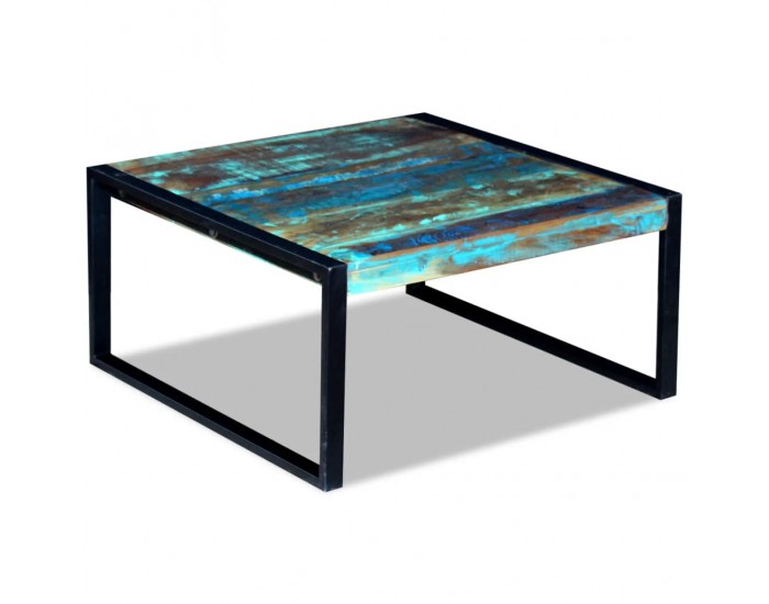 Sonata H Маса за кафе, регенерирано дърво масив, 80x80x40 cм