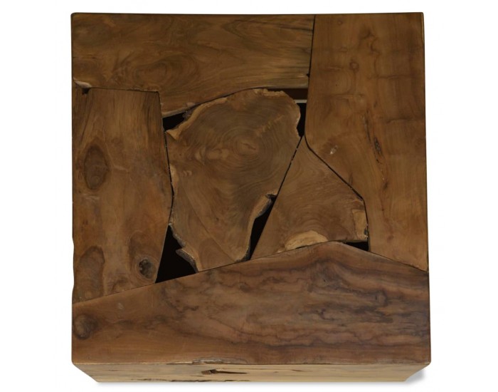 Sonata H Маса за кафе, 50x50x35 см, естествена тикова дървесина, кафява