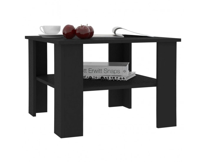 Sonata H Маса за кафе, черна, 60x60x42 см, инженерно дърво