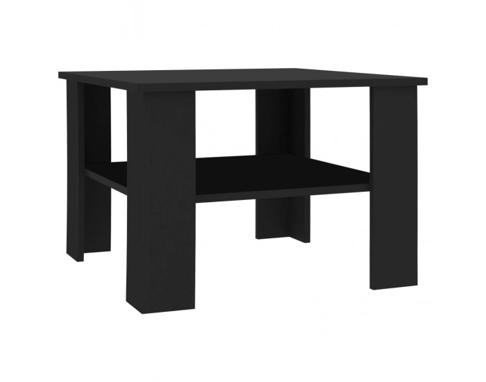 Sonata H Маса за кафе, черна, 60x60x42 см, инженерно дърво