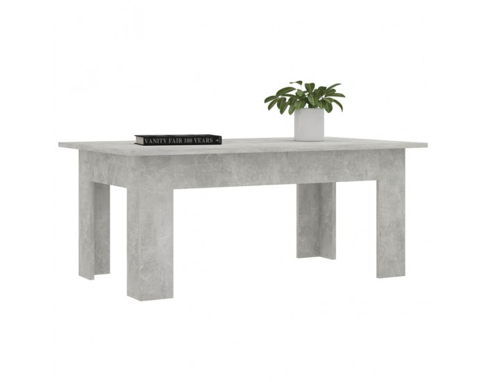 Sonata H Маса за кафе, бетонно сива, 100x60x42 см, инженерно дърво
