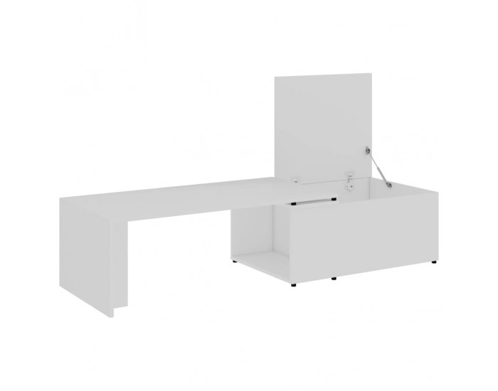 Sonata H Маса за кафе, бяла, 150x50x35 см, инженерно дърво