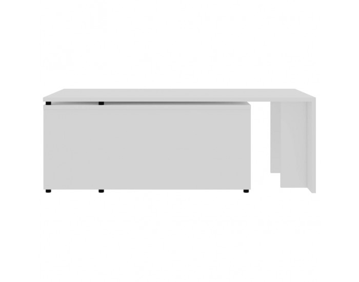 Sonata H Маса за кафе, бяла, 150x50x35 см, инженерно дърво