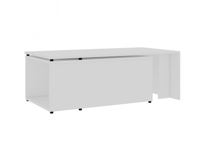 Sonata H Маса за кафе, бяла, 150x50x35 см, инженерно дърво