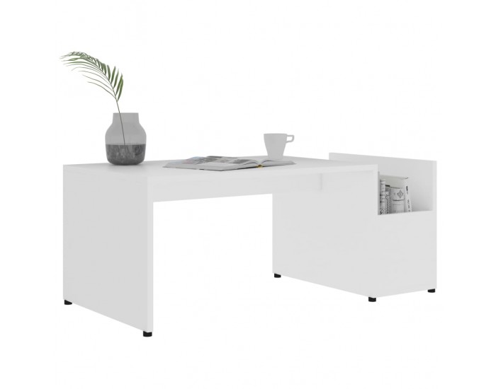 Sonata H Маса за кафе, бяла, 90x45x35 см, инженерно дърво