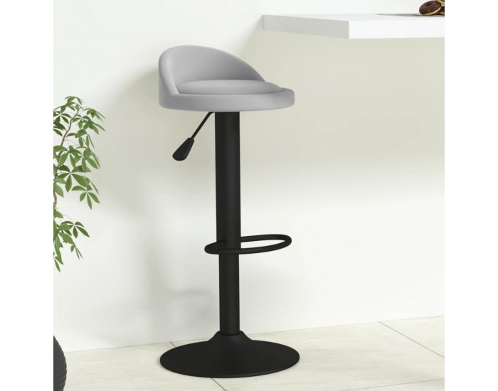 Sonata H Бар табуретка, светлосива, кадифе Sonata H Бар табуретка, светлосива, кадифе