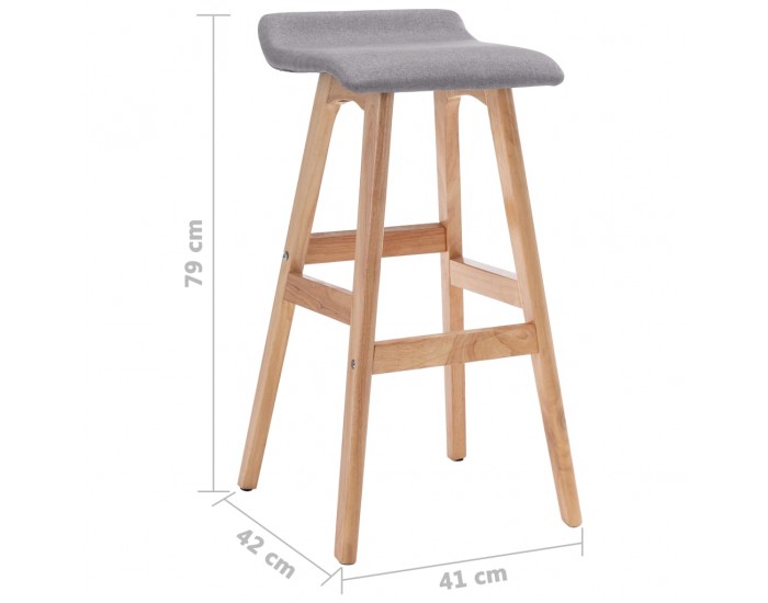 Sonata H Бар стол, светлосив, текстил