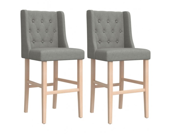 Sonata H Бар столове 2 бр масивно дърво каучук и текстил