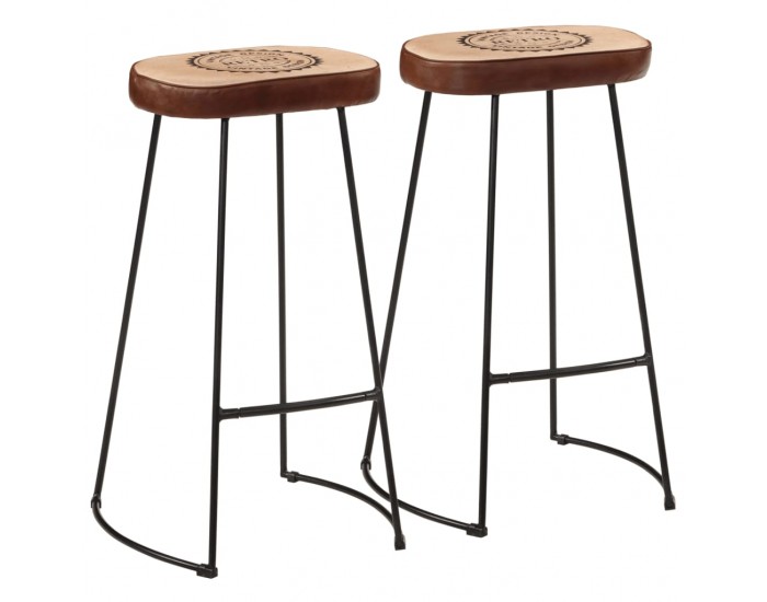 Sonata H Бар табуретки 2 бр тъмнокафяви 44x37,5x78 см