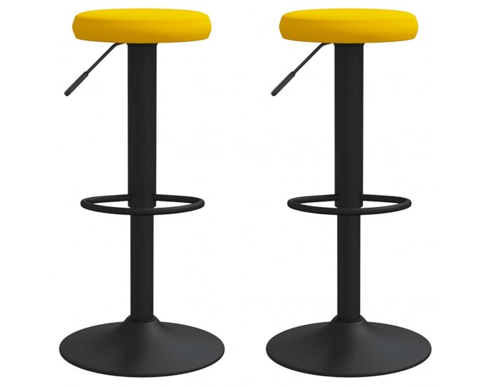 Sonata H Бар табуретки, 2 бр, горчица, кадифе