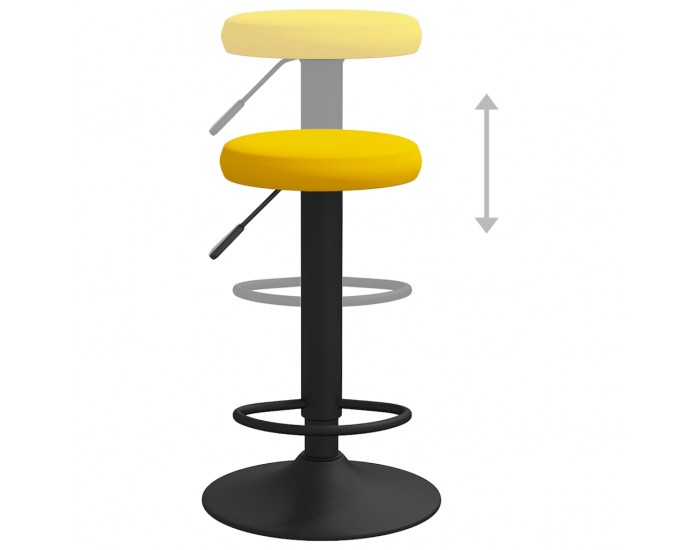 Sonata H Бар табуретки, 2 бр, горчица, кадифе