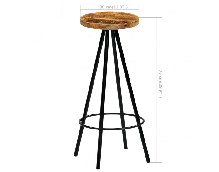 Sonata H Бар столове, 2 бр, мангово дърво масив