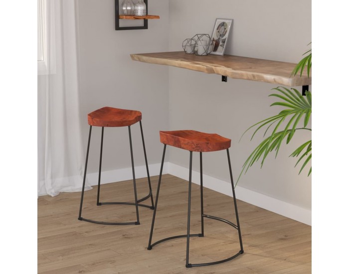 Sonata H Gavin бар табуретки, 2 бр, 45x40x63 см, манго масив