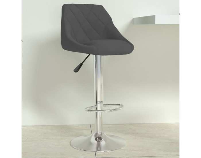 Sonata H Бар табуретка, тъмносива, кадифе