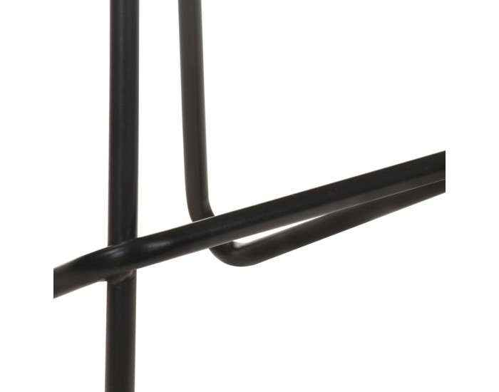 Sonata H Бар табуретки, 4 бр, черни, естествена кожа