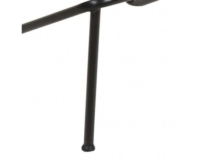 Sonata H Бар табуретки, 4 бр, черни, естествена кожа