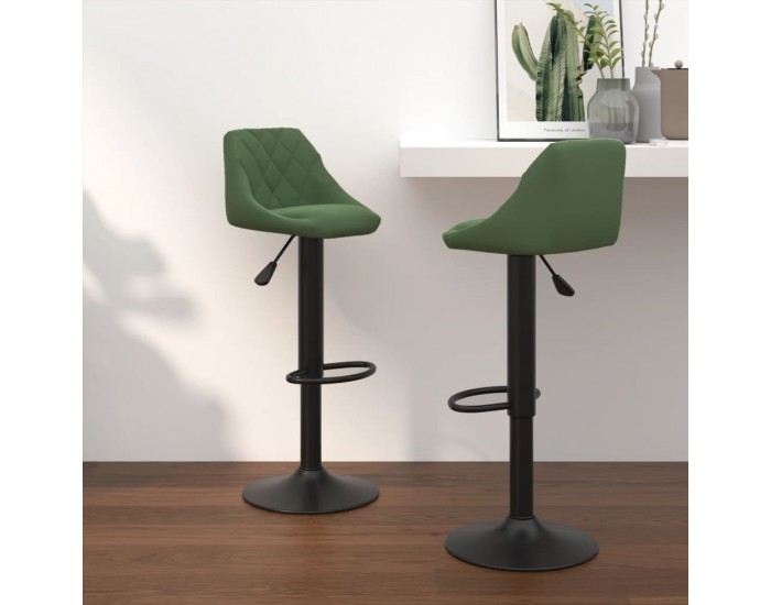 Sonata H Бар табуретки, 2 бр, тъмнозелени, кадифе Sonata H Бар табуретки, 2 бр, тъмнозелени, кадифе