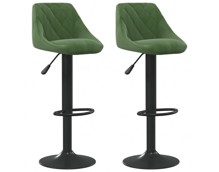 Sonata H Бар табуретки, 2 бр, тъмнозелени, кадифе Sonata H Бар табуретки, 2 бр, тъмнозелени, кадифе