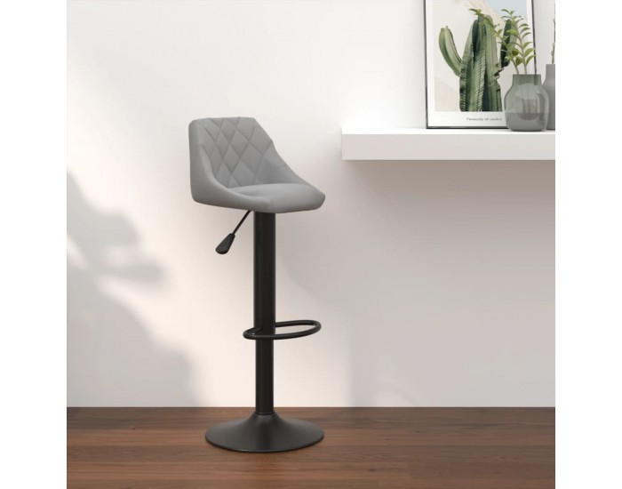 Sonata H Бар табуретка, светлосива, кадифе Sonata H Бар табуретка, светлосива, кадифе