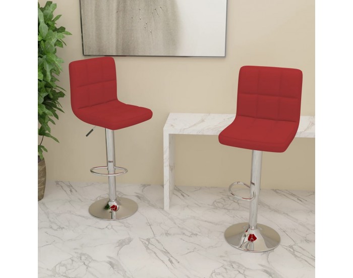 Sonata H Бар табуретки, 2 бр, виненочервени, текстил