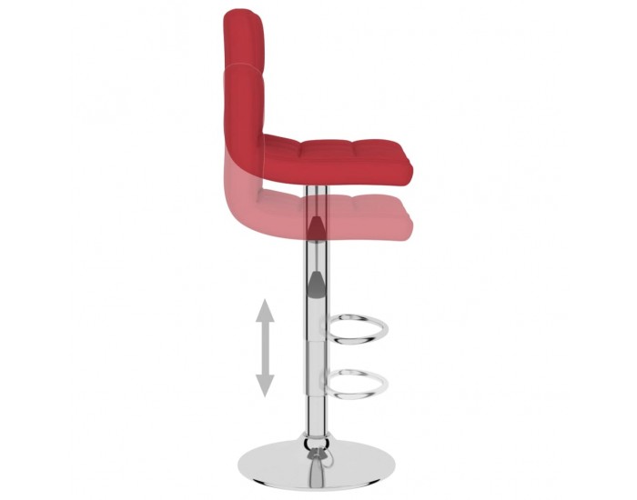 Sonata H Бар табуретки, 2 бр, виненочервени, текстил