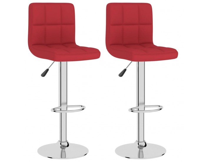 Sonata H Бар табуретки, 2 бр, виненочервени, текстил