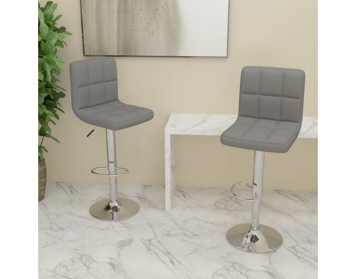 Sonata H Бар табуретки, 2 бр, светлосиви, текстил