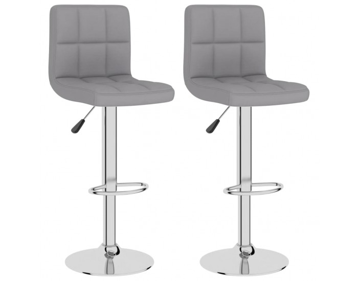 Sonata H Бар табуретки, 2 бр, светлосиви, текстил