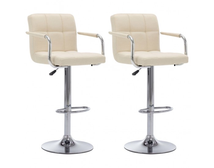 Sonata H Бар столове, 2 бр, кремави, текстил