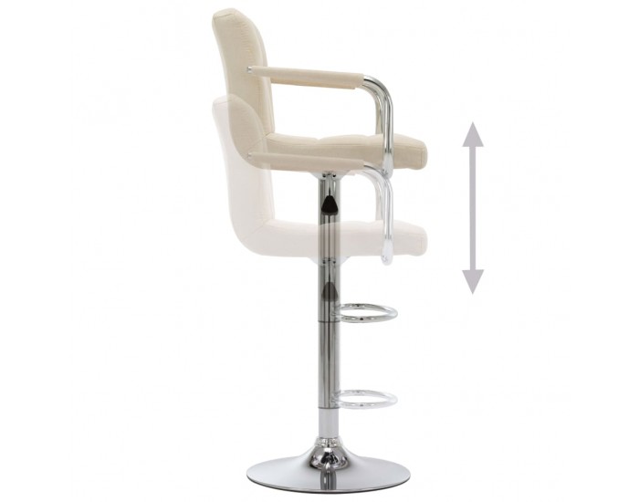 Sonata H Бар столове, 2 бр, кремави, текстил