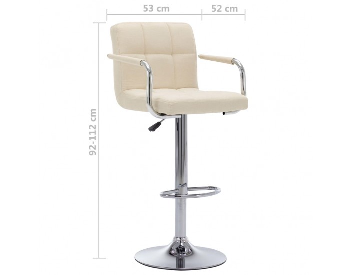 Sonata H Бар столове, 2 бр, кремави, текстил