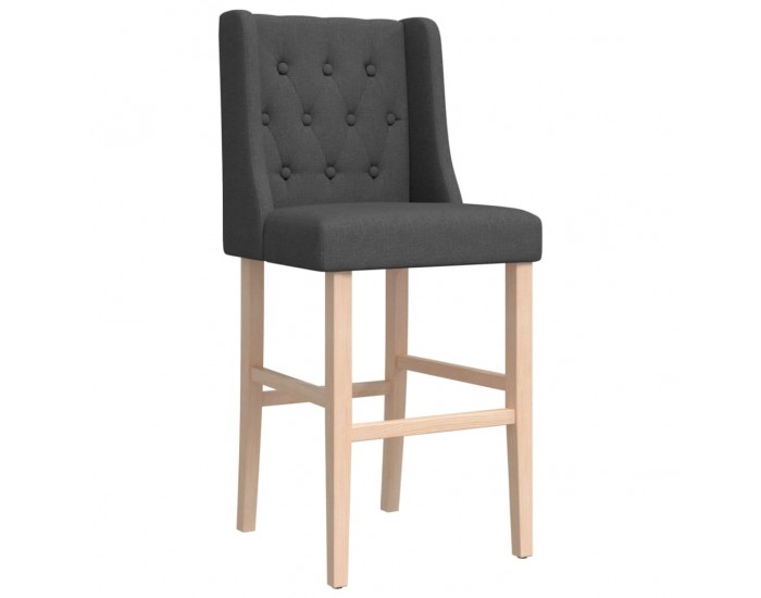 Sonata H Бар столове 2 бр масивно дърво каучук и текстил