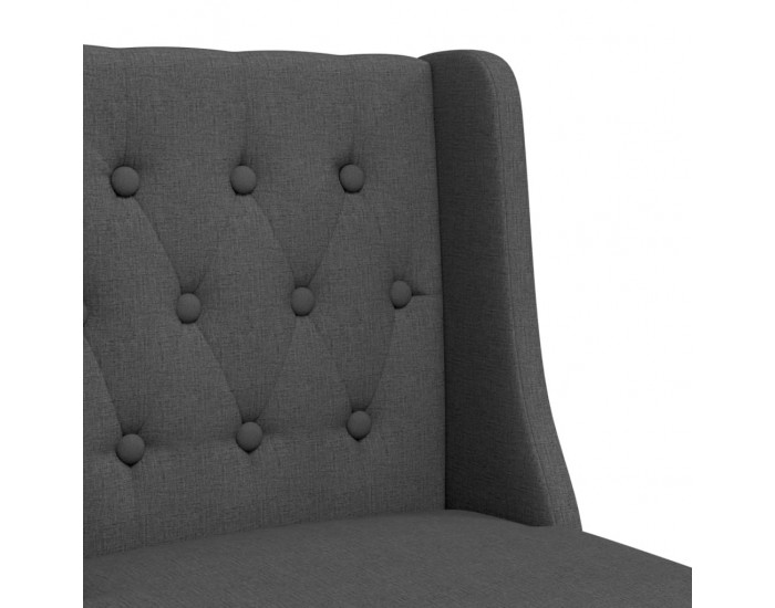 Sonata H Бар столове 2 бр масивно дърво каучук и текстил